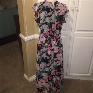 Who What Where Small Chiffon Floral Midi Dress